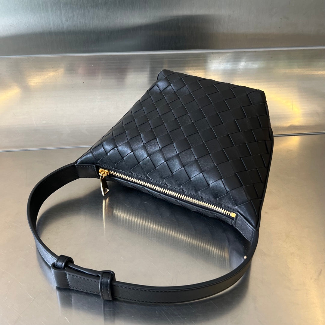 Luxury Bottega Veneta CANDY WALLACE 17 IN BLACK CALFSKIN