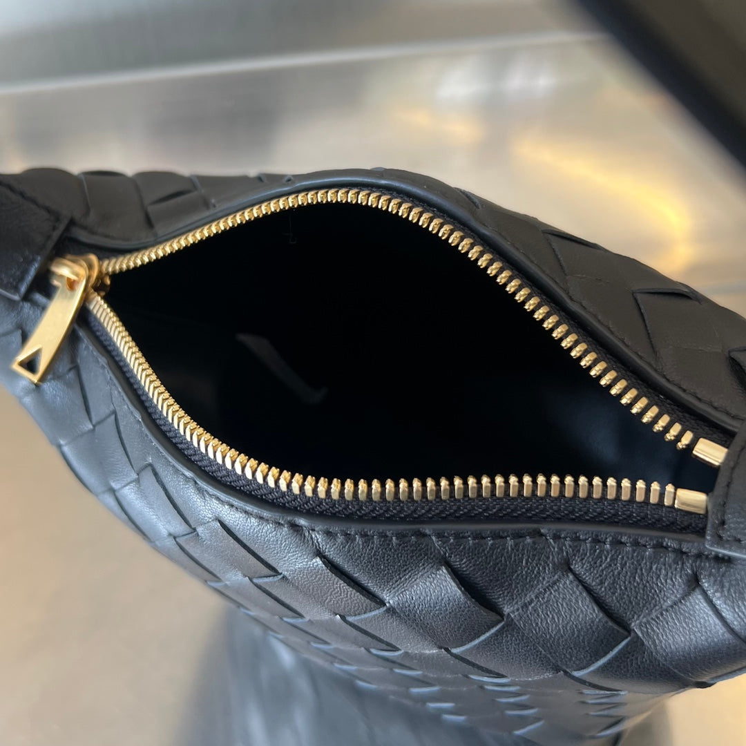 Luxury Bottega Veneta CANDY WALLACE 17 IN BLACK CALFSKIN