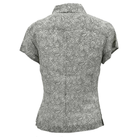 Luxury Chanel Short Sleeve Shirt White Black 99P #36