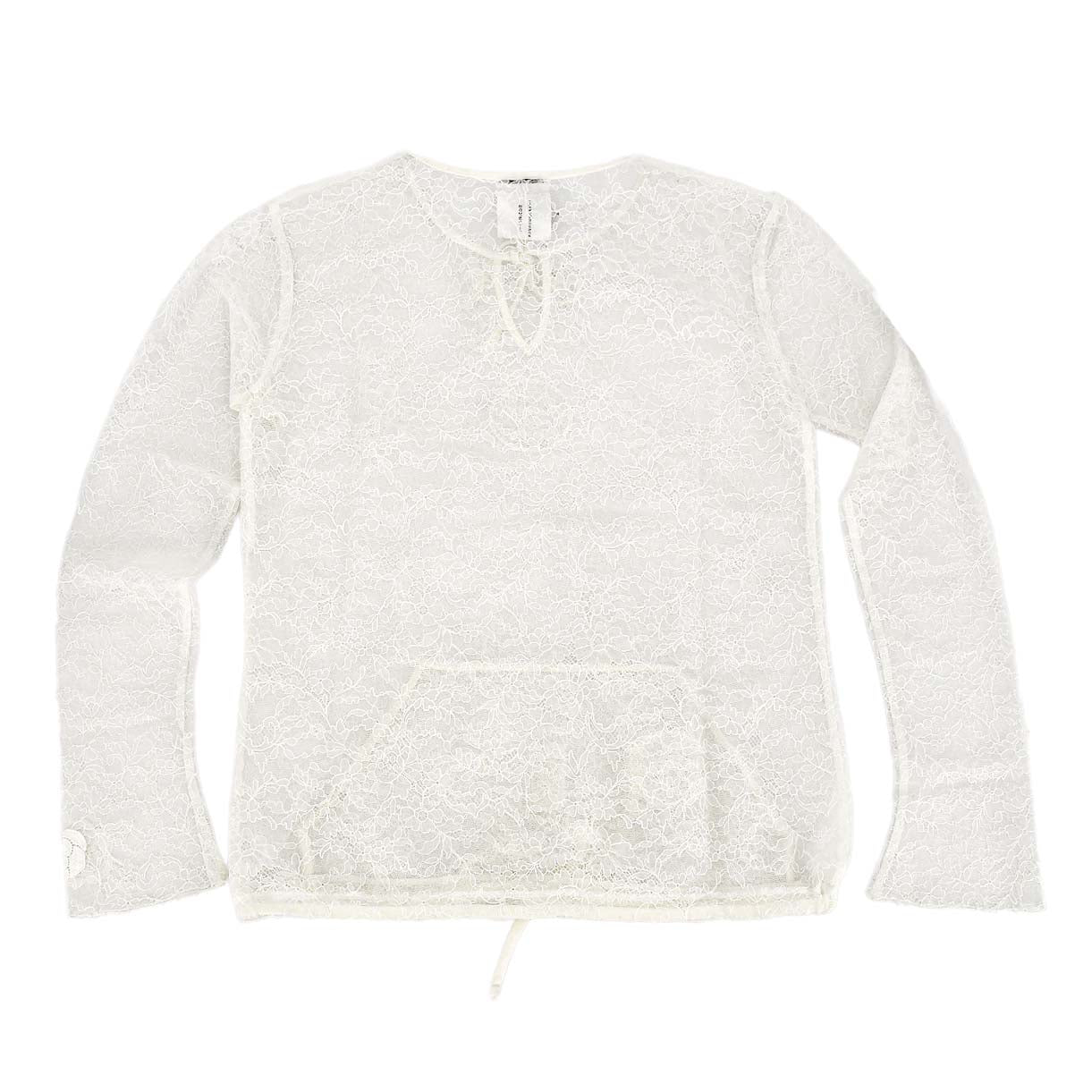 Luxury Chanel Lace Long Sleeve Tops White 04A #38