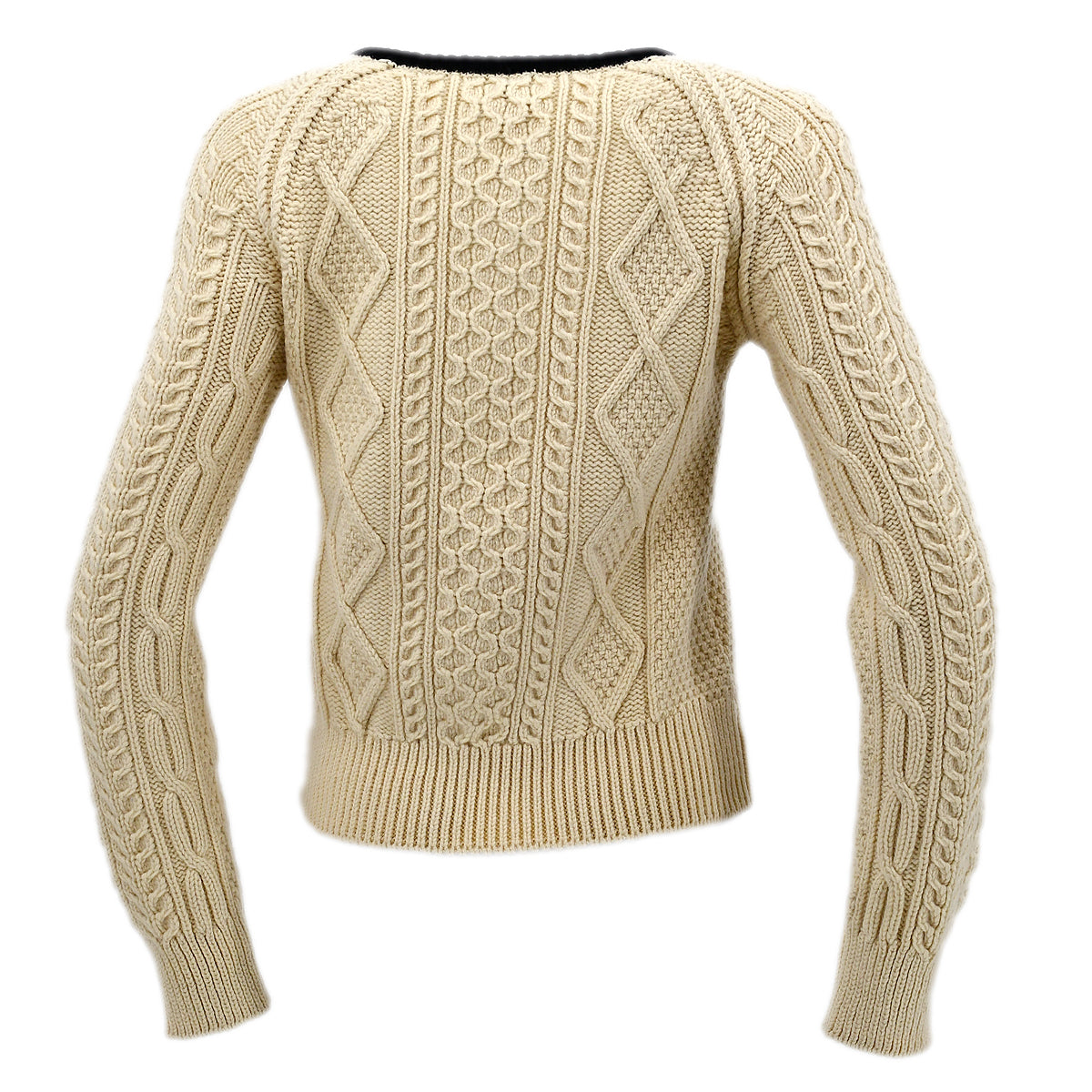 Luxury Chanel Fall 1996 wool fisherman knit jumper #44