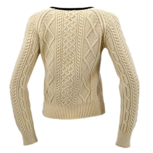 Luxury Chanel Fall 1996 wool fisherman knit jumper #44