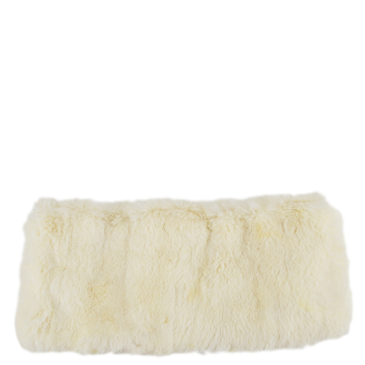 Luxury Chanel Fur Shawl Scarf Stole White Small New
