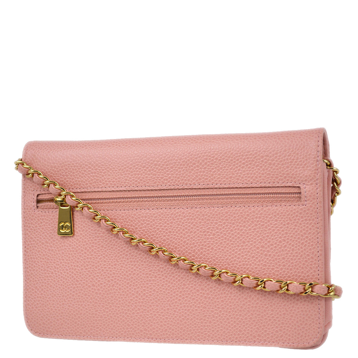 Luxury Chanel 2003-2004 Pink Caviar Timeless WOC Wallet