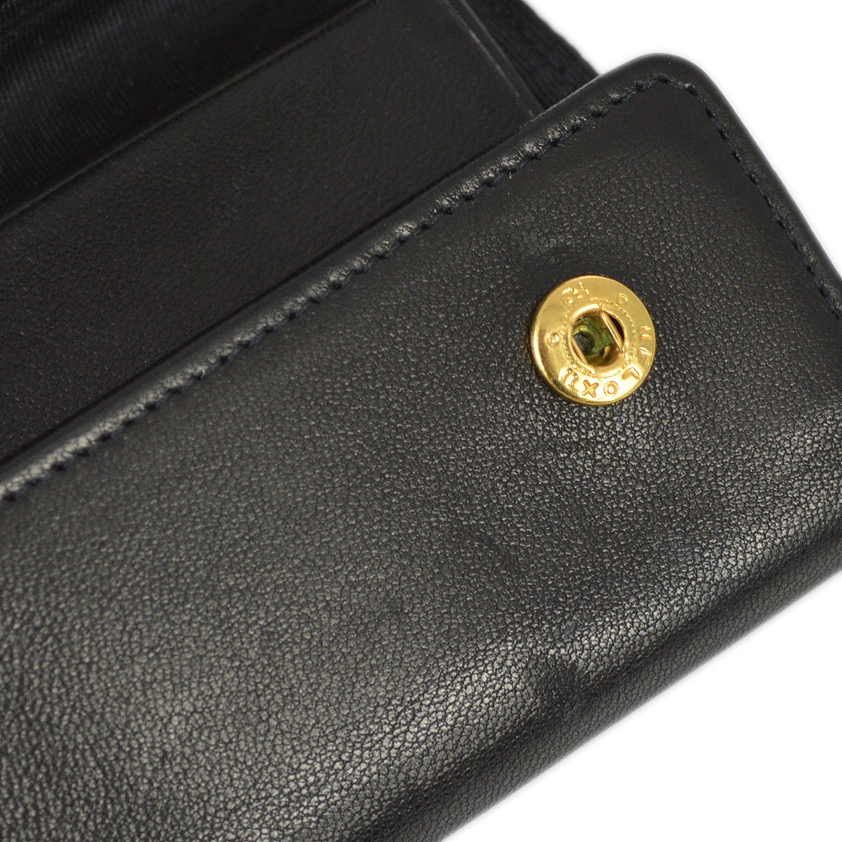 Luxury Chanel 1997-1999 Key Case Black Lambskin Small New
