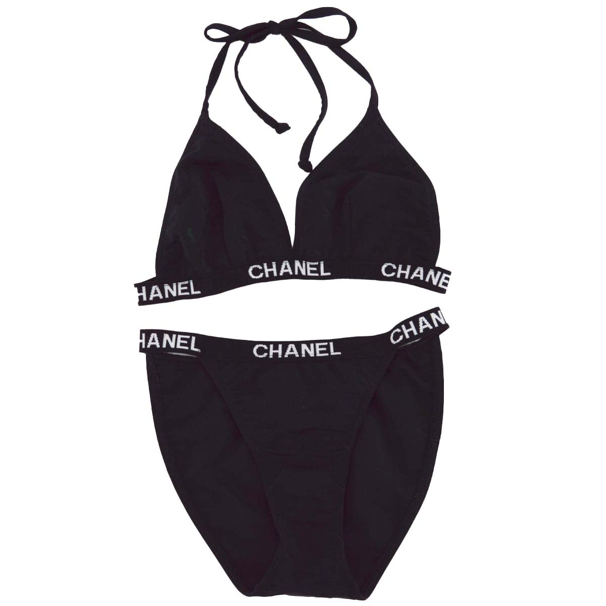 Luxury Chanel * Black Bikini Swimwear Swimsuit #36