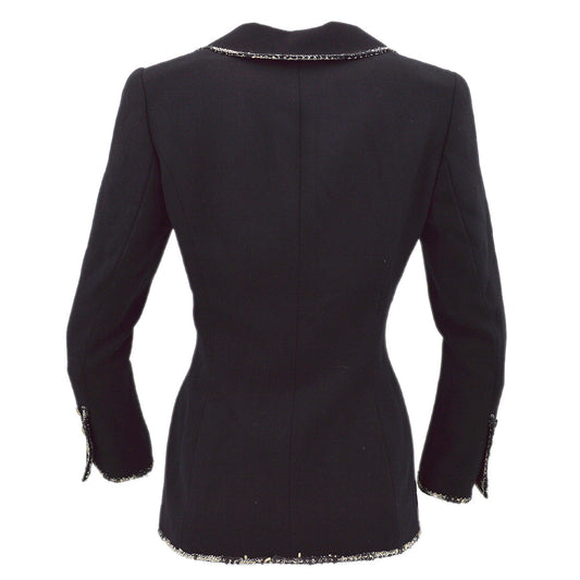 Luxury Chanel Cruise 2005 emblem patch single-breasted blazer #38