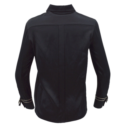 Luxury Chanel Blouse Shirt Black 94A #36