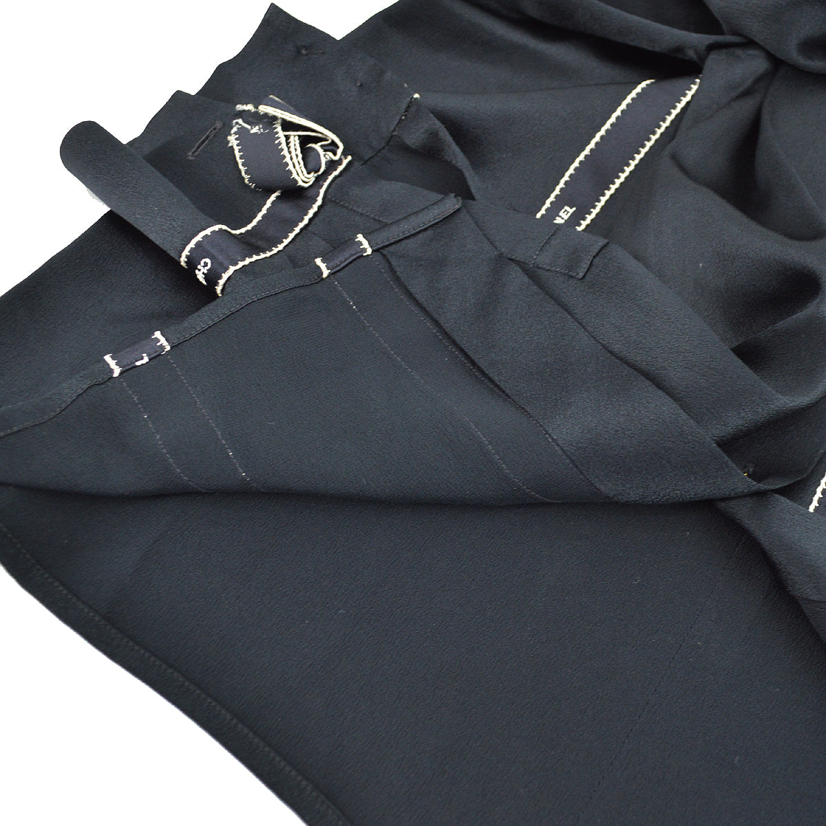 Luxury Chanel Blouse Shirt Black 94A #36
