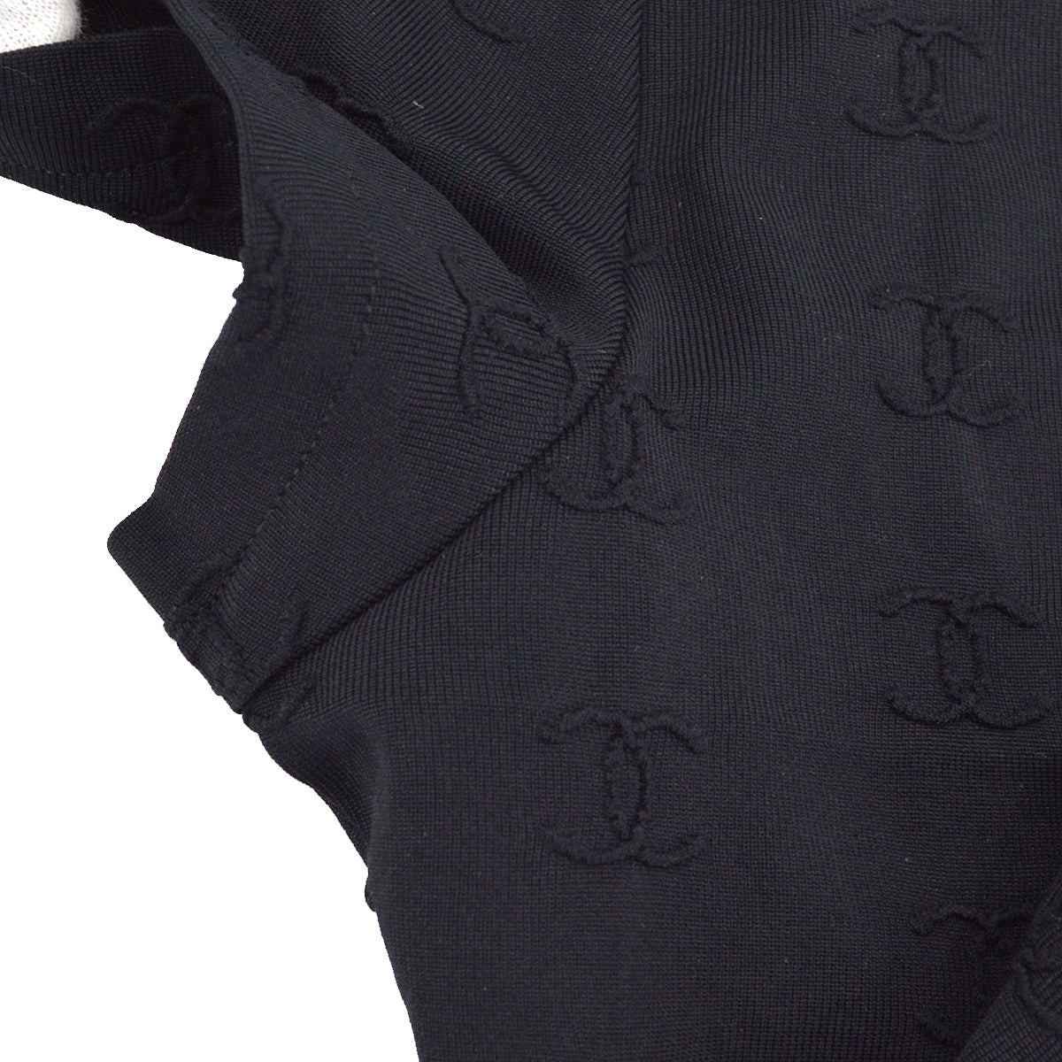 Luxury Chanel spring 1997 CC logo-embroidered cropped T-shirt #42