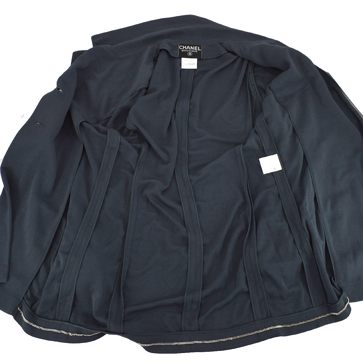 Luxury Chanel Single Breasted Jacket Gray 98C #44