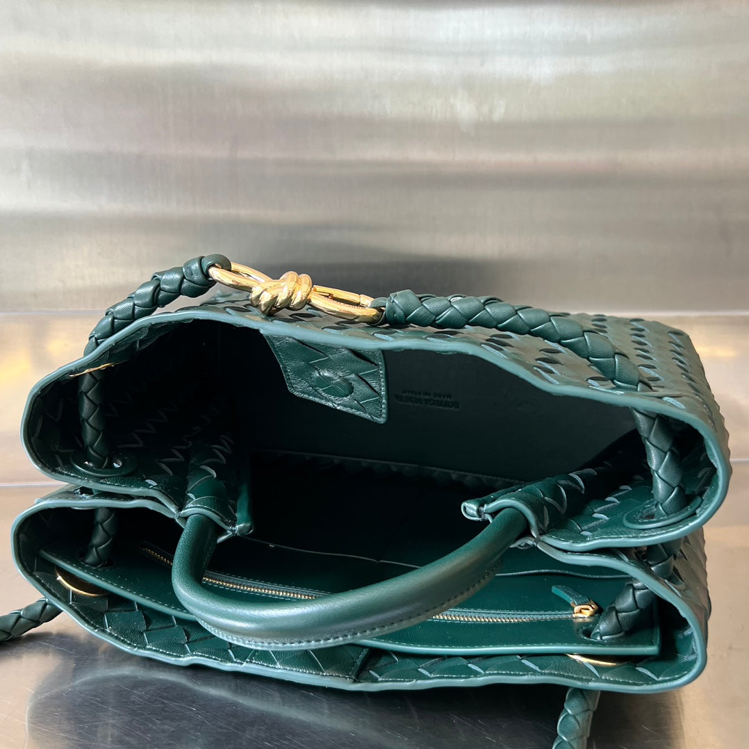 Luxury Bottega Veneta bv medium andiamo 32 castleton green lambskin