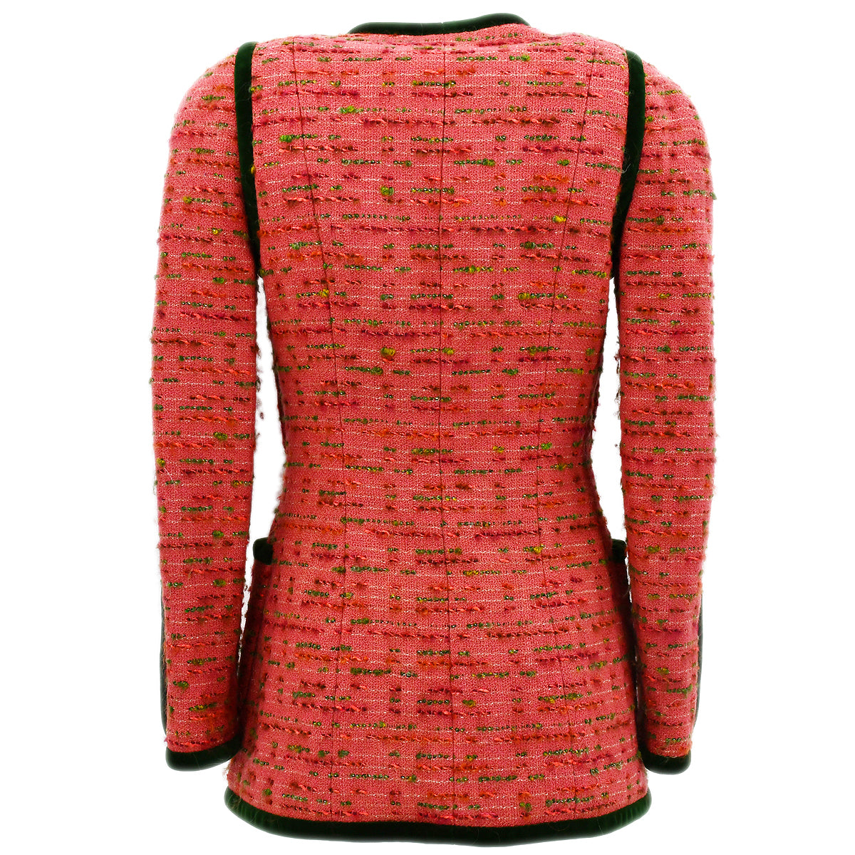 Luxury Chanel Collarless Jacket Pink A2 #38