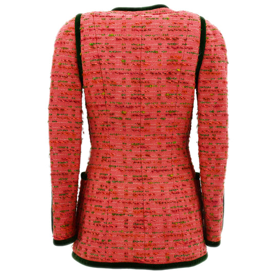 Luxury Chanel Collarless Jacket Pink A2 #38
