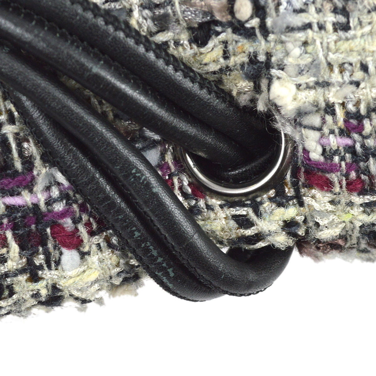 Luxury Chanel 2006-2008 Tweed Camellia Messenger Bag