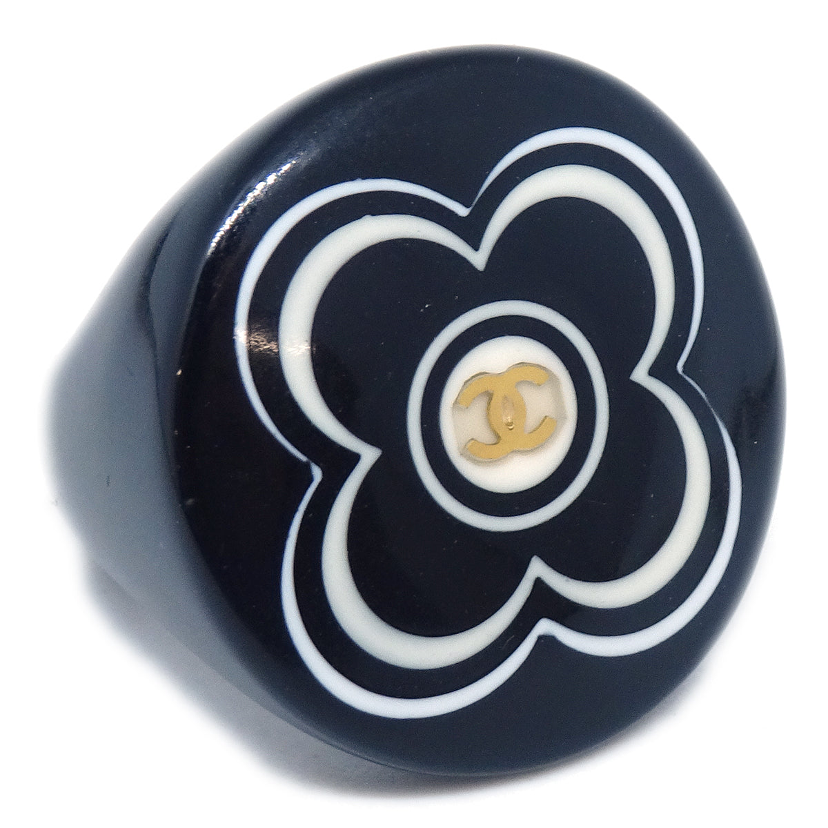 Luxury Chanel Ring Black #54 #14 02P