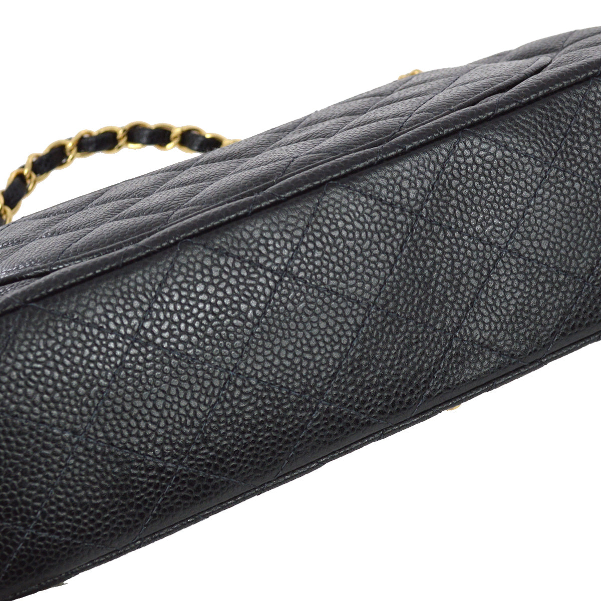 Luxury Chanel 2001-2003 Black Caviar Small Classic Double Flap Shoulder Bag
