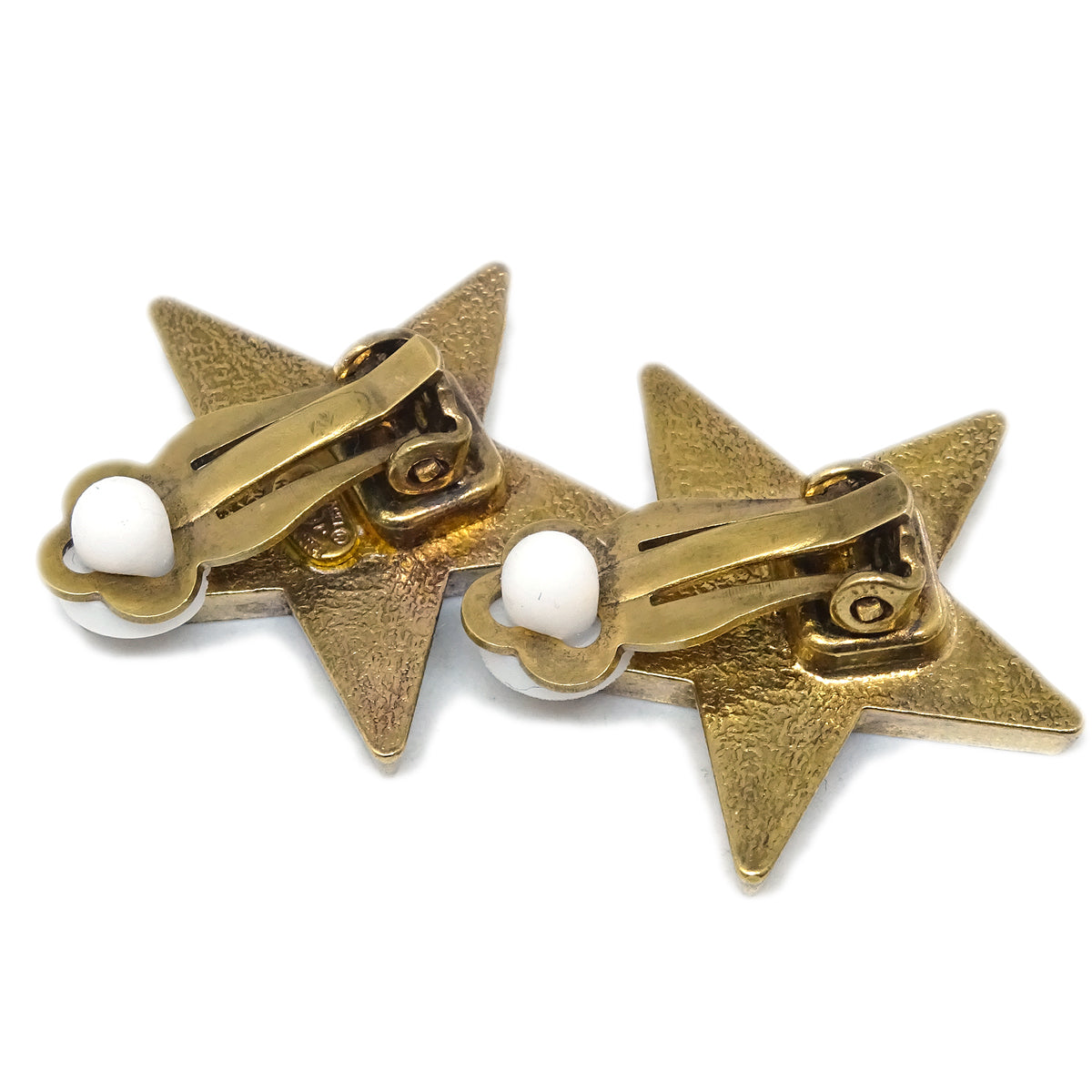 Luxury Chanel Star Earrings Clip-On Yellow 01P