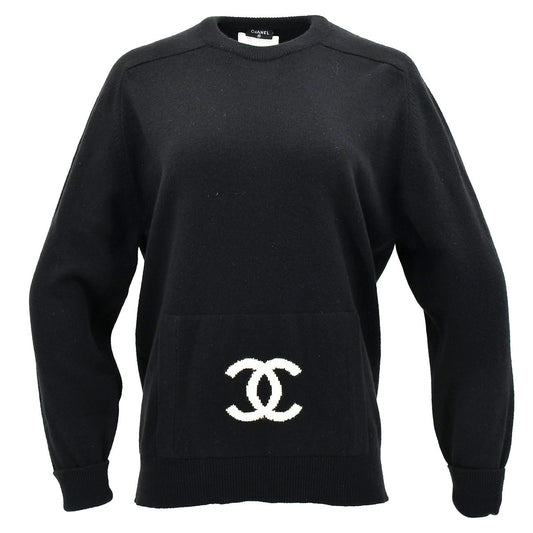 Luxury Chanel Fall 1994 CC logo cashmere jumper #38
