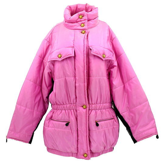 Luxury Chanel Fall 1996 silk puffer jacket with Gripoix buttons #40