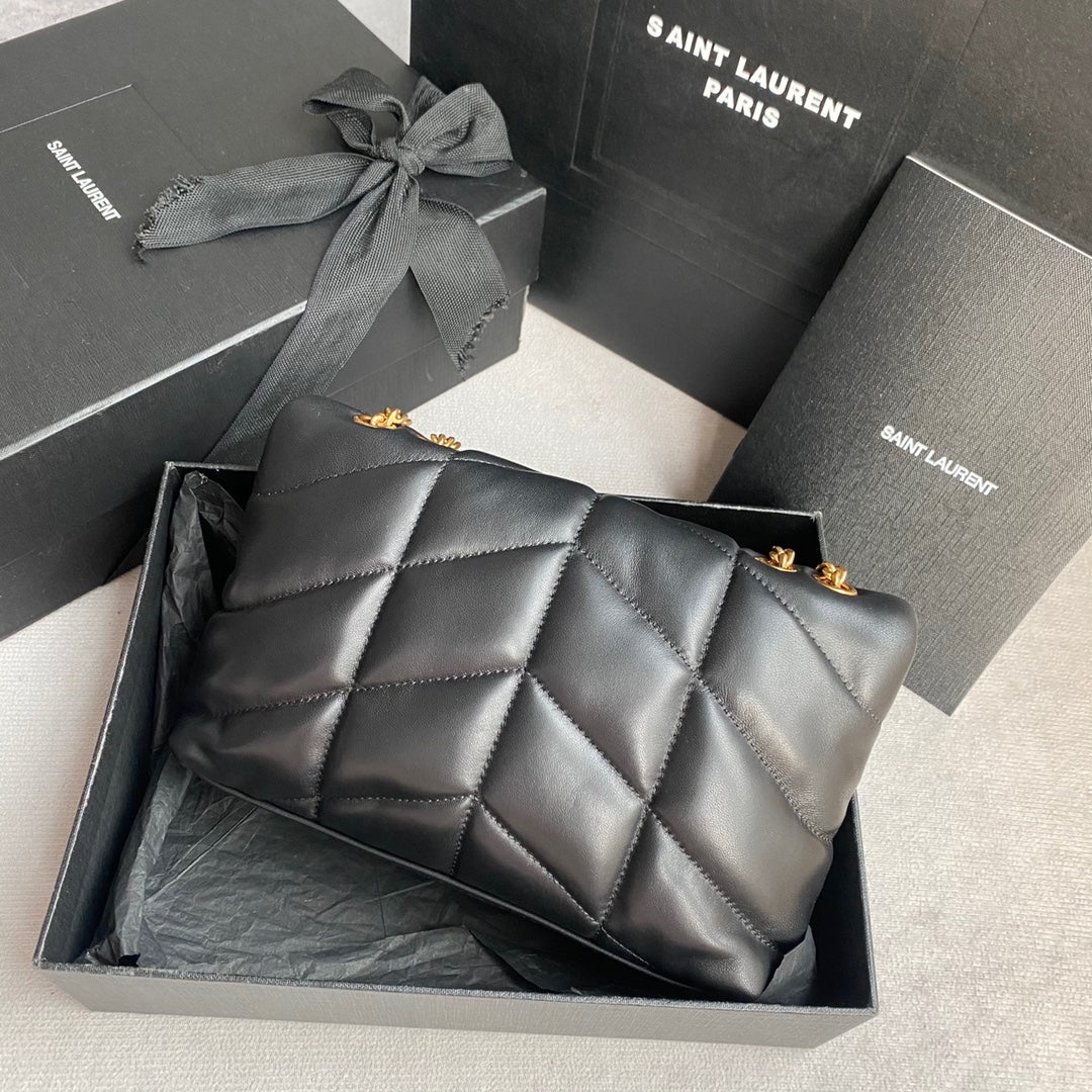 Luxury Saint Laurent LOULOU MINI 23 BLACK QUILTED GOLD HARDWARE