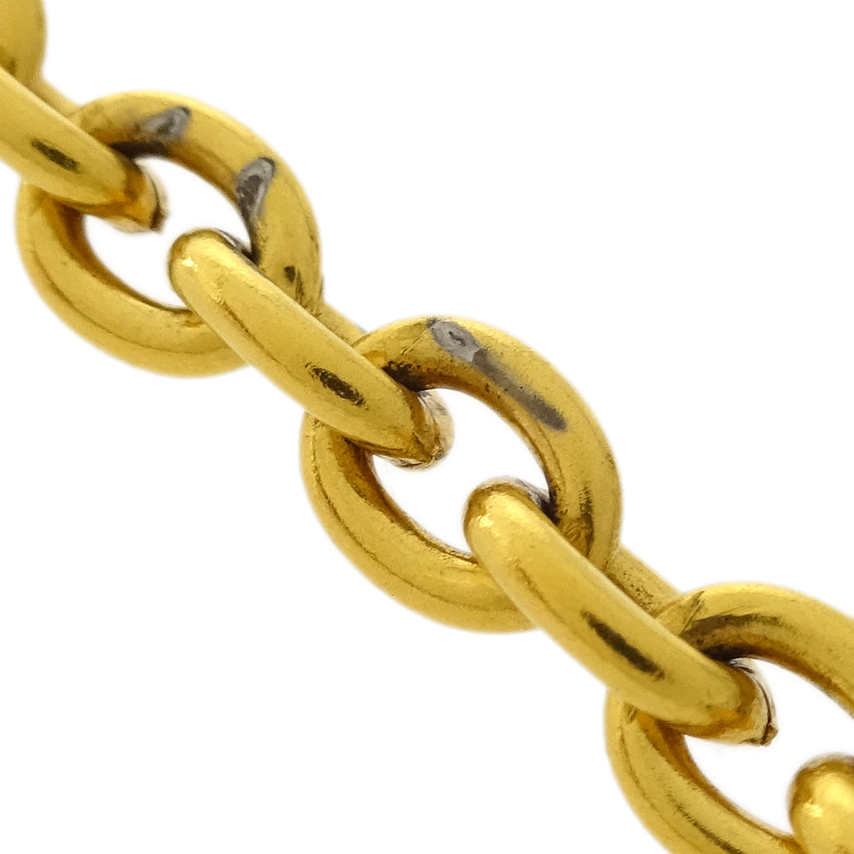 Luxury Chanel Medallion Gold Chain Pendant Necklace 3842