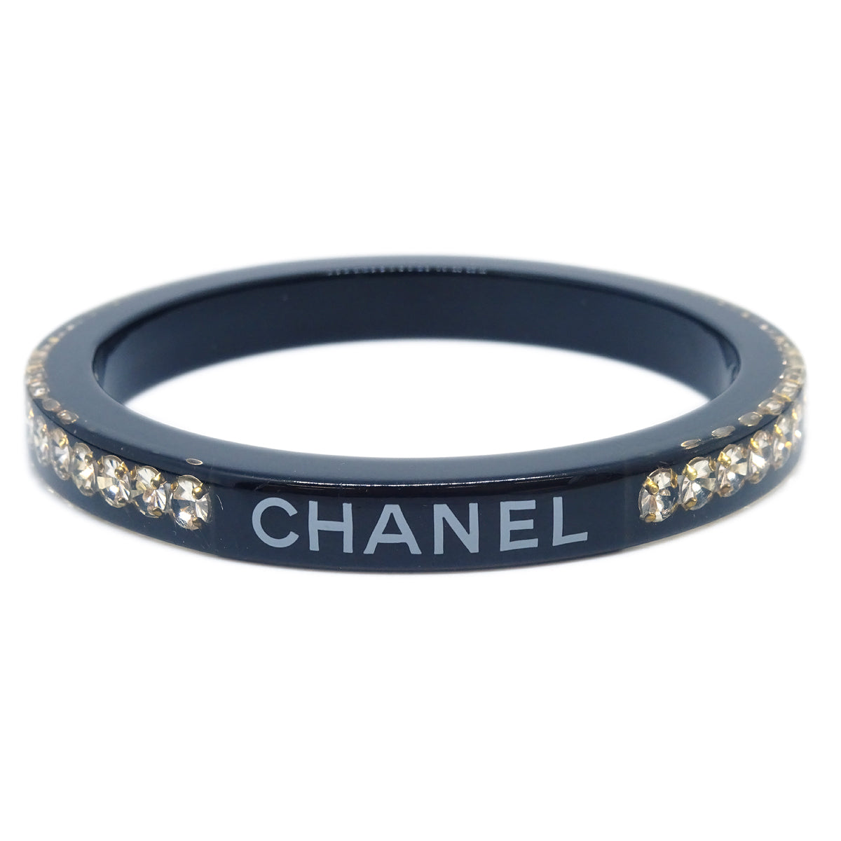 Luxury Chanel Bangle Rhinestone Black 05P