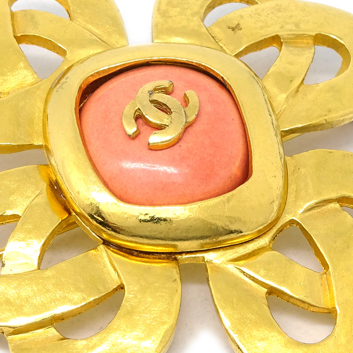 Luxury Chanel Stone Gold Brooch Pin 97P