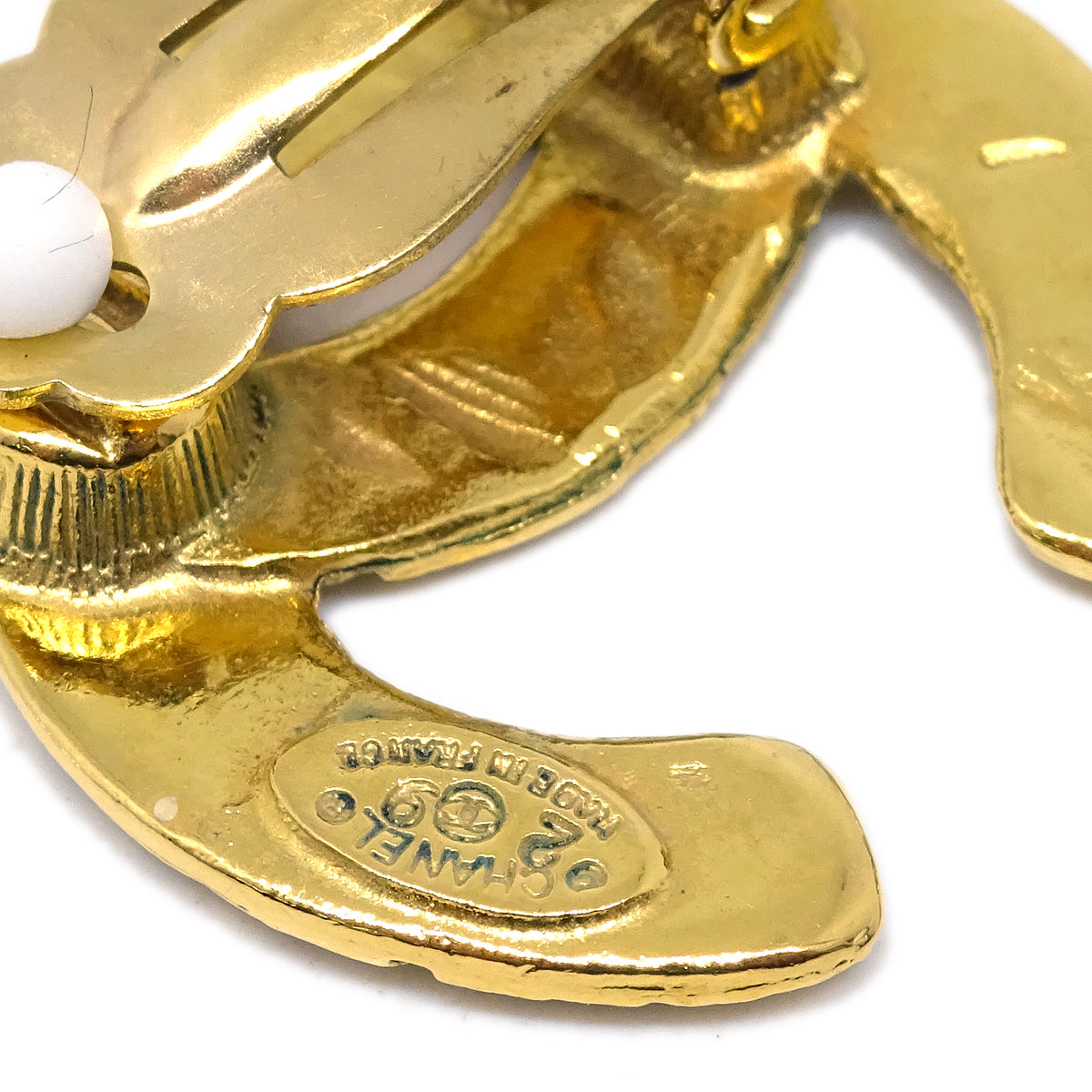Luxury Chanel Gold CC Earrings Clip-On 29 2878