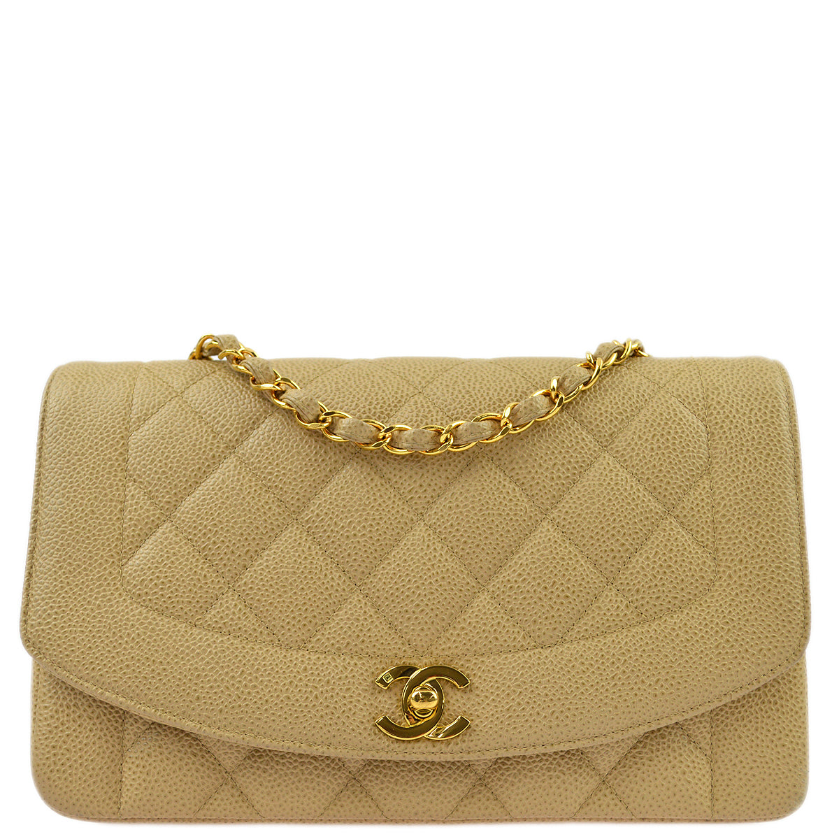 Luxury Chanel 1994-1996 Caviar Medium Diana Shoulder Bag