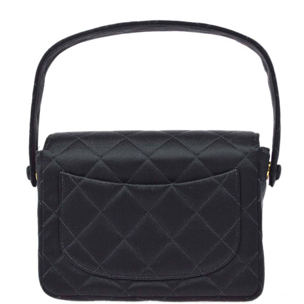 Luxury Chanel 1994-1996 Satin Mini Classic Square Flap Handbag