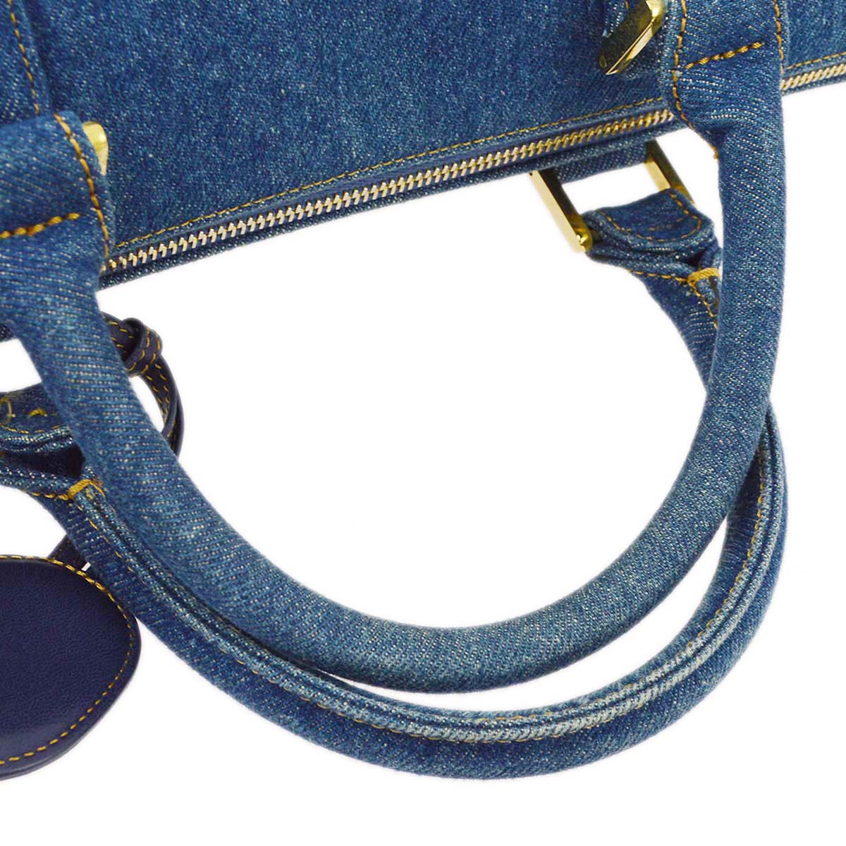 Luxury Chanel 1996-1997 Denim Timeless Boston 35