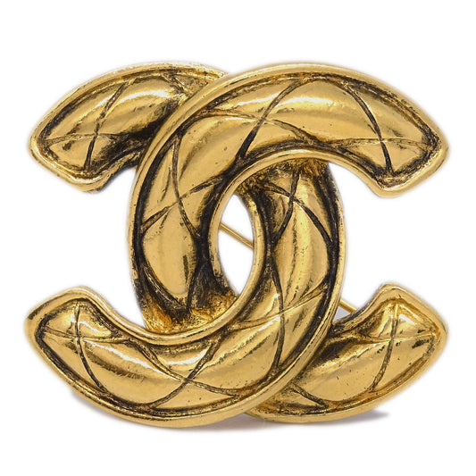 Luxury Chanel Gold CC Brooch Pin 1150