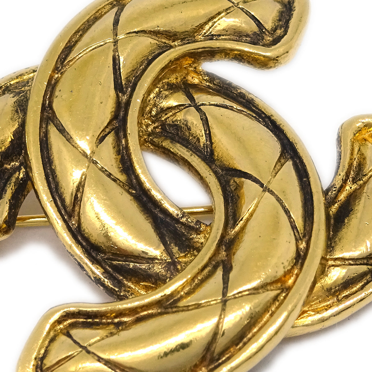 Luxury Chanel Gold CC Brooch Pin 1150