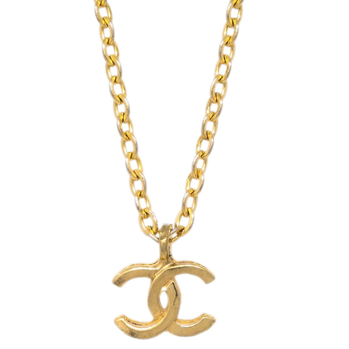 Luxury Chanel Gold Mini CC Pendant Necklace 683