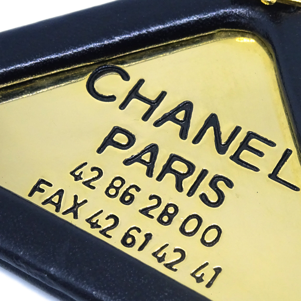 Luxury Chanel Gold Plate Key Chain Bag Charm 94P Small New