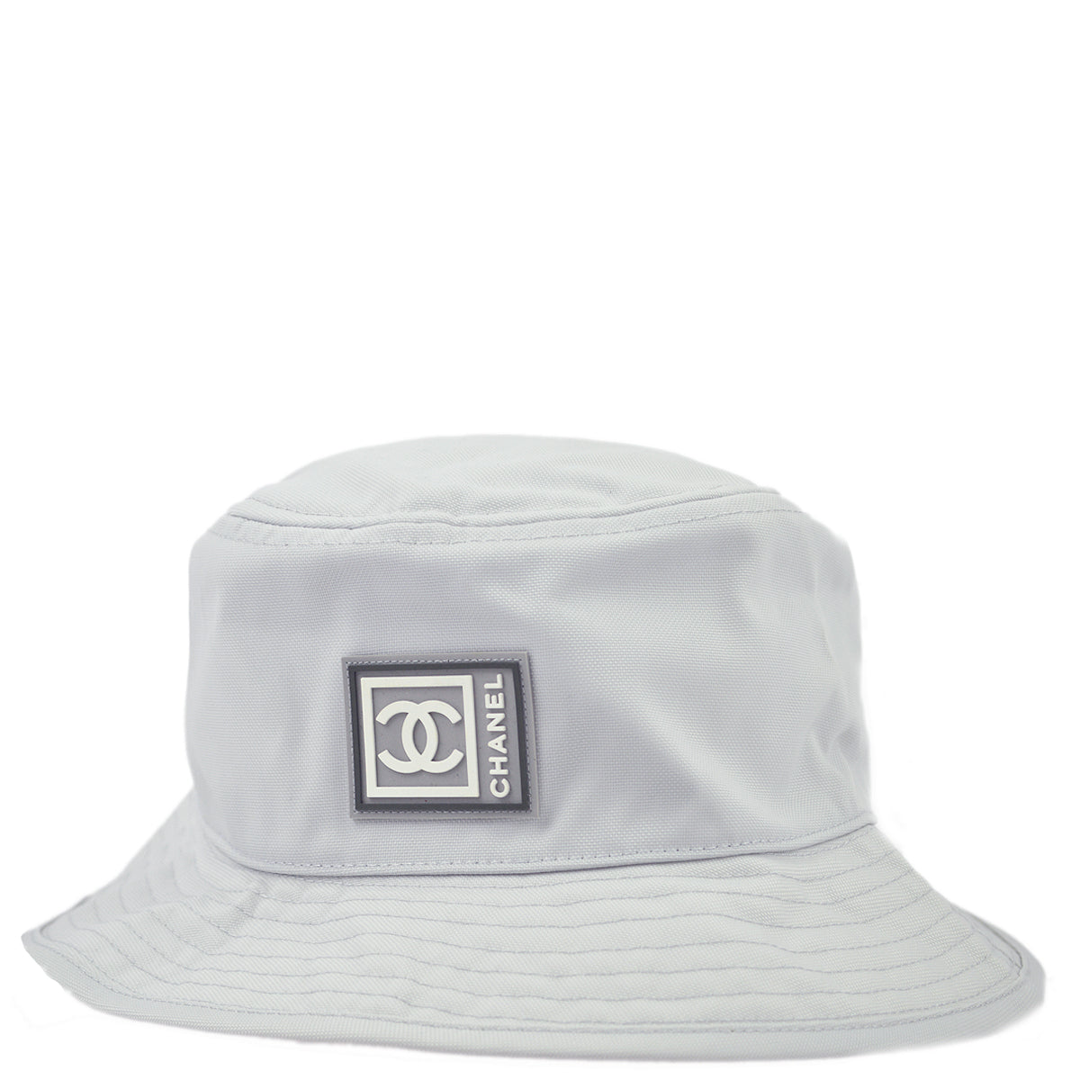 Luxury Chanel Sport Line Bucket Hat Gray #M Small New