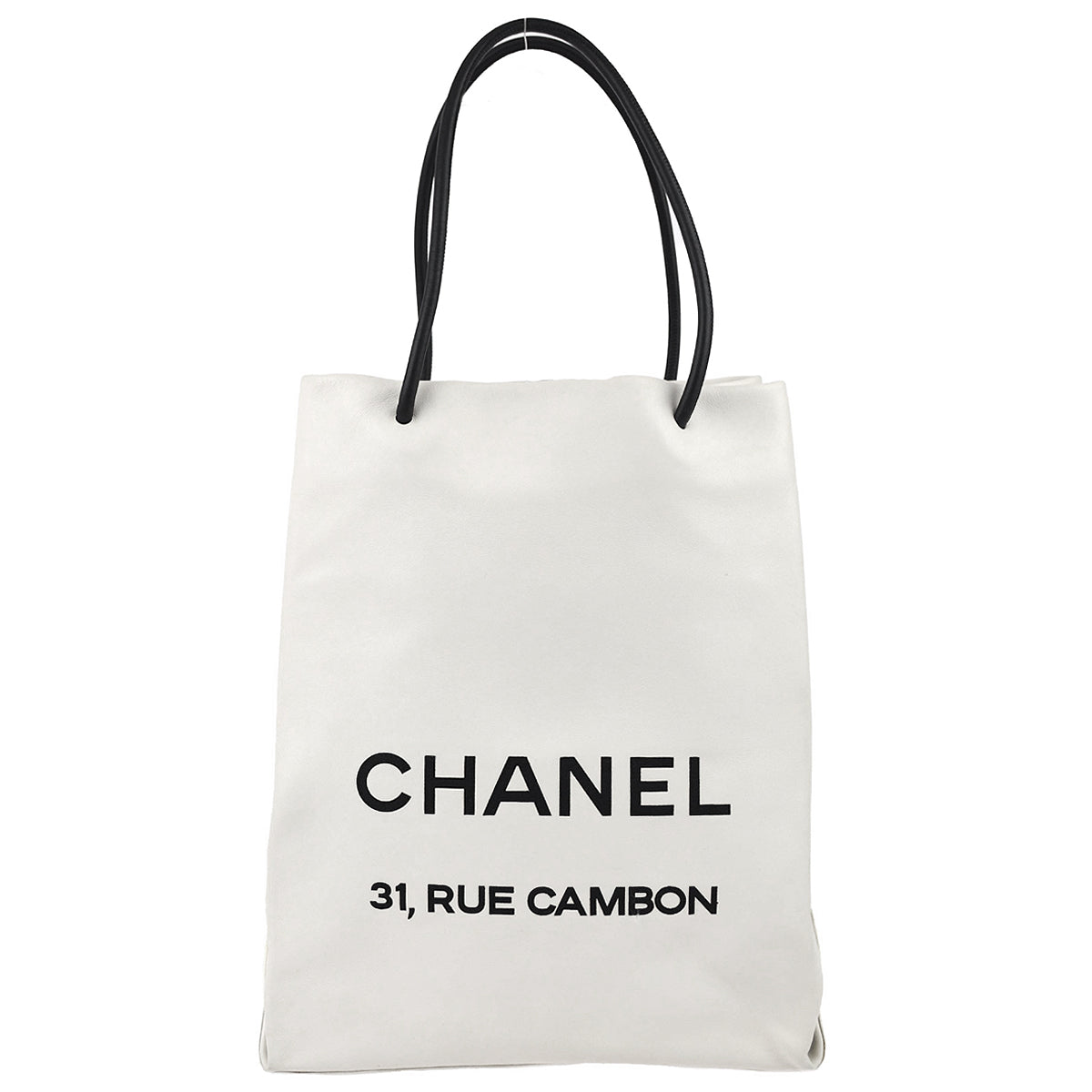 Luxury Chanel * 2008-2009 White Calfskin Essential Tote Handbag