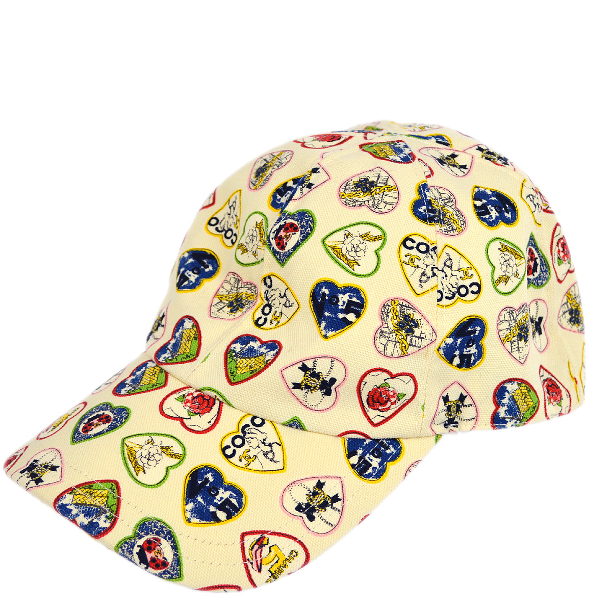 Luxury Chanel Ivory Valentine Cap Hat #M Small New