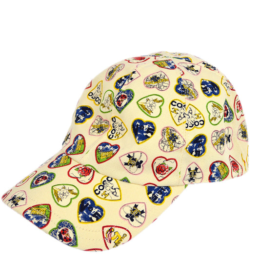 Luxury Chanel Ivory Valentine Cap Hat #M Small New