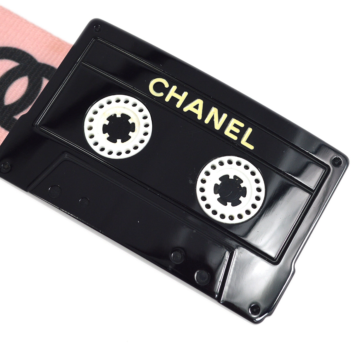 Luxury Chanel Cassette Tape Belt Pink 04P #75/30 Small New