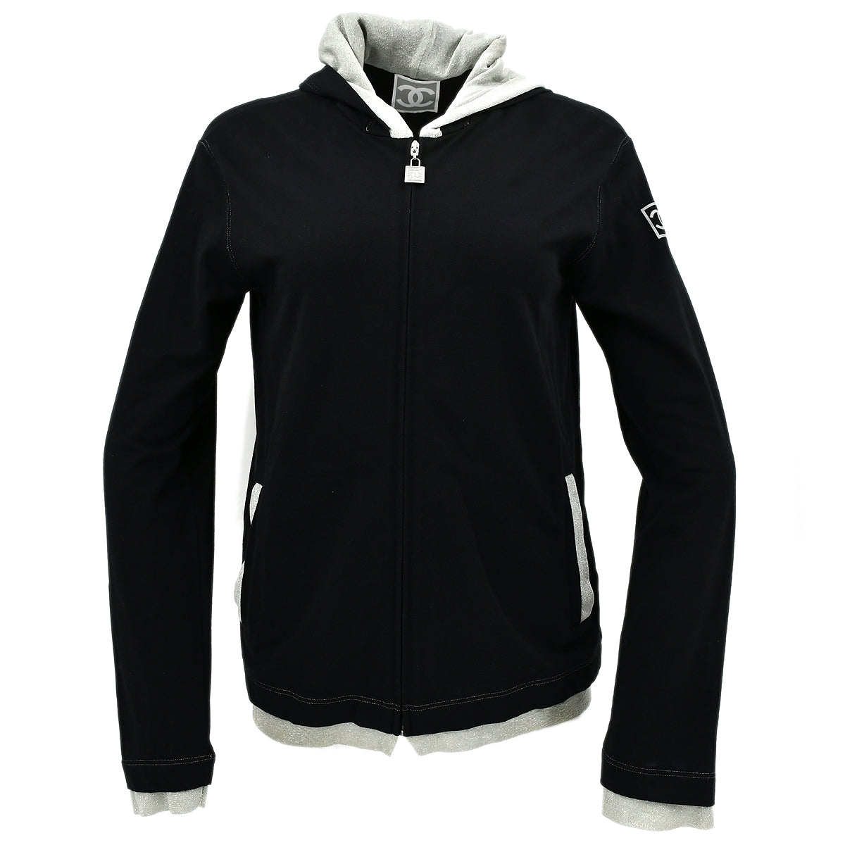 Luxury Chanel Spring 2006 Sport Line Hoodie Zip Up Top #40