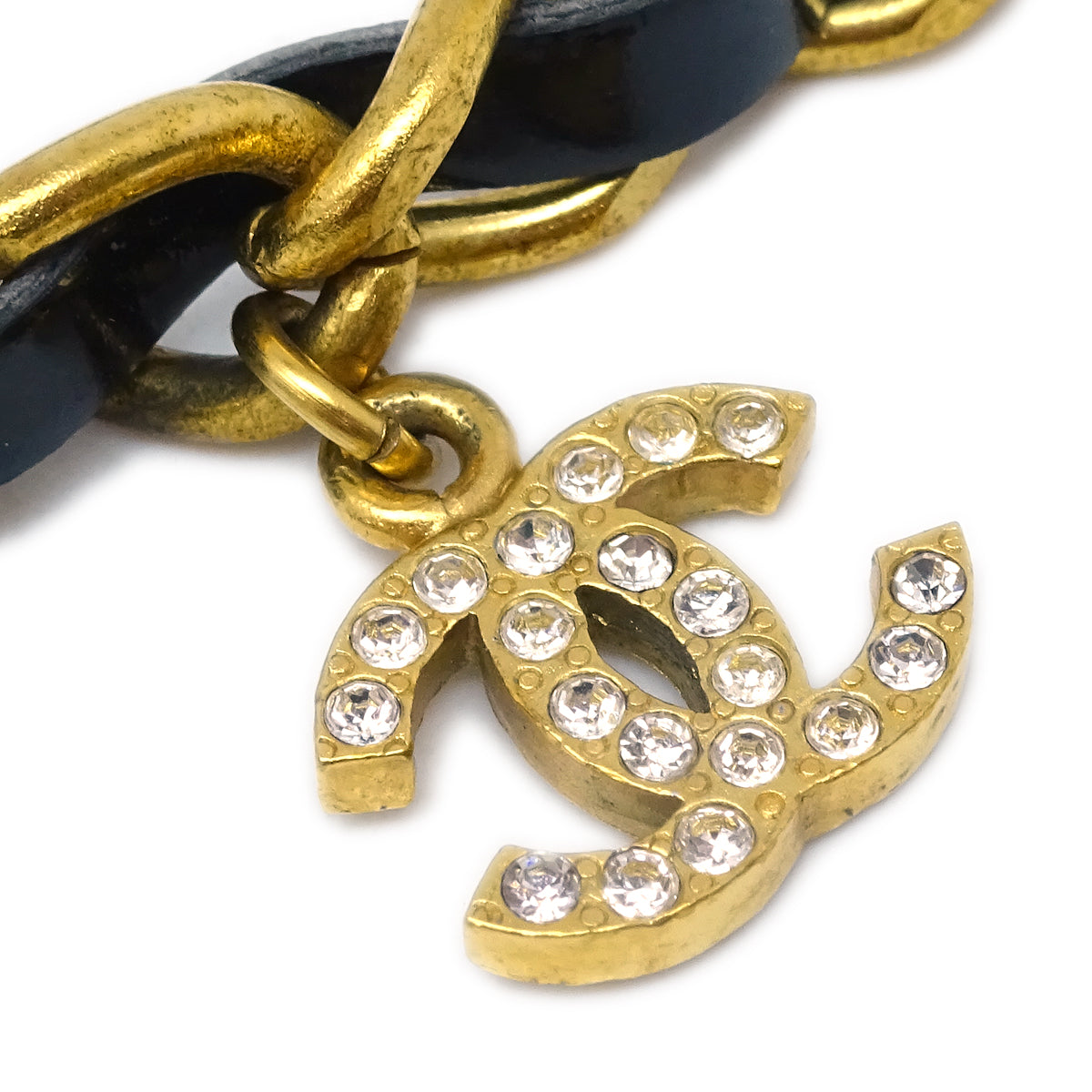 Luxury Chanel 1996 Crystal & Gold CC Choker