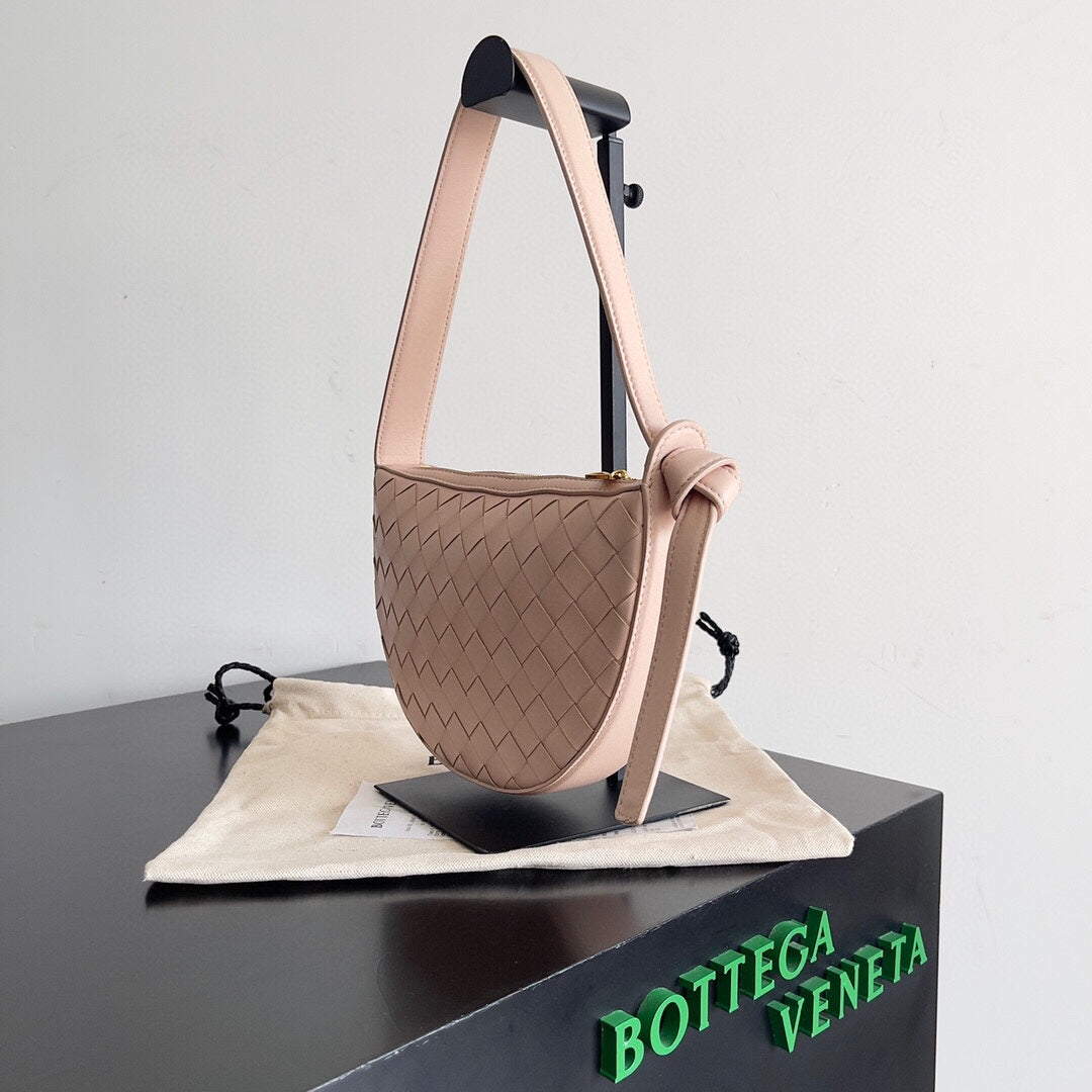 Luxury Bottega Veneta BV Mini Sunrise 23cm Light Pink Calfskin Ghw
