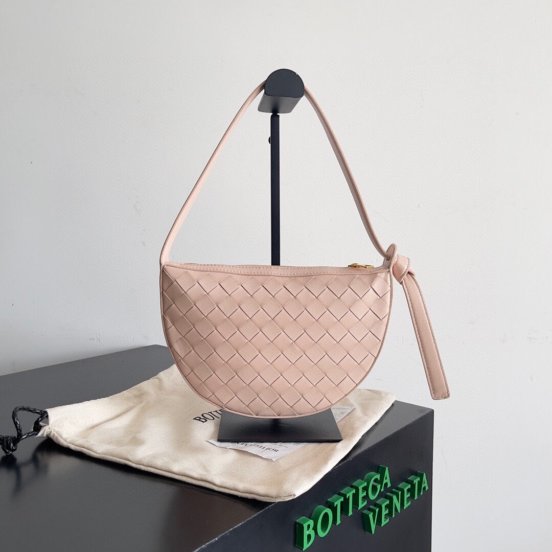 Luxury Bottega Veneta BV Mini Sunrise 23cm Light Pink Calfskin Ghw