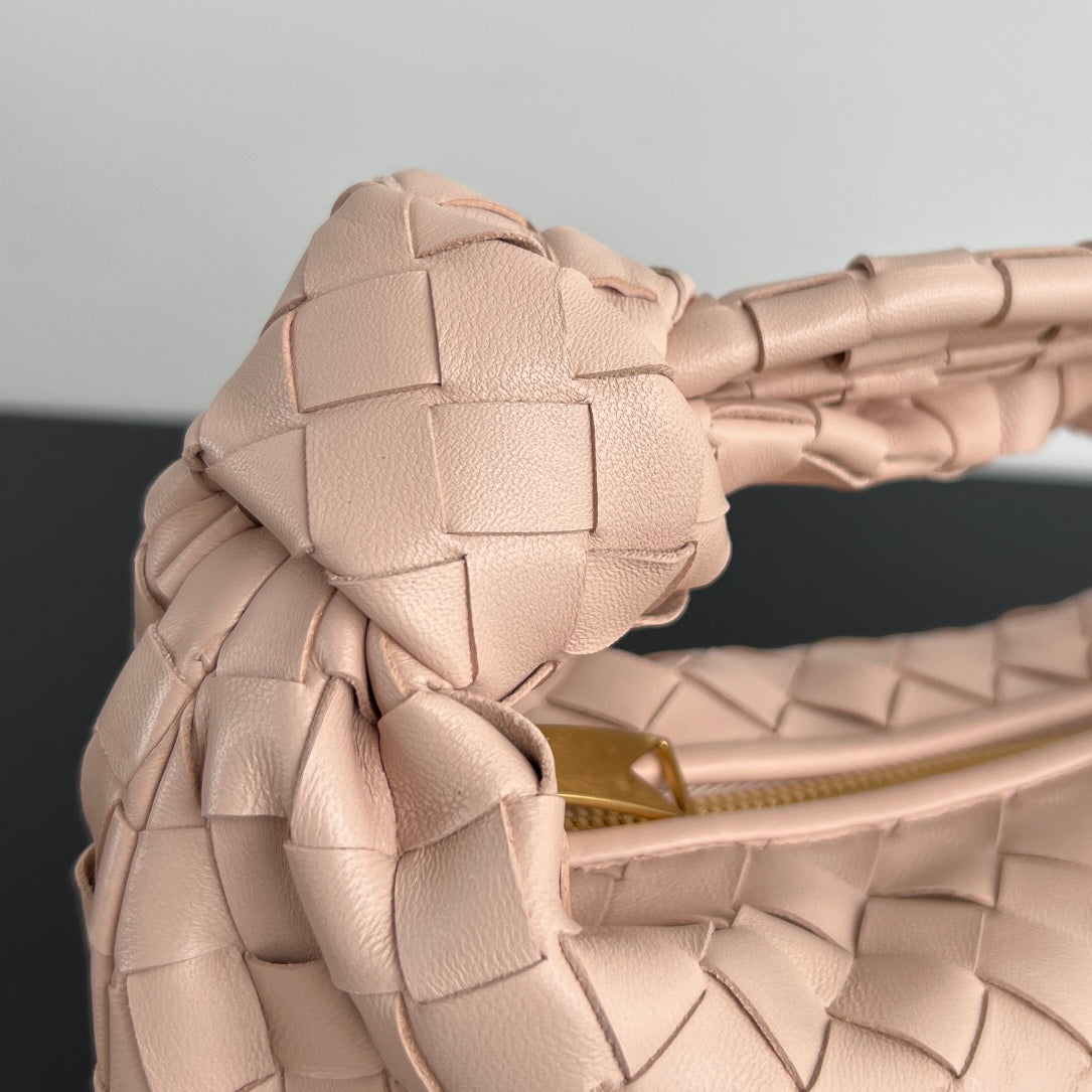 Luxury Bottega Veneta MINI JODIE 28CM IN LIGHT PINK LAMBSKIN