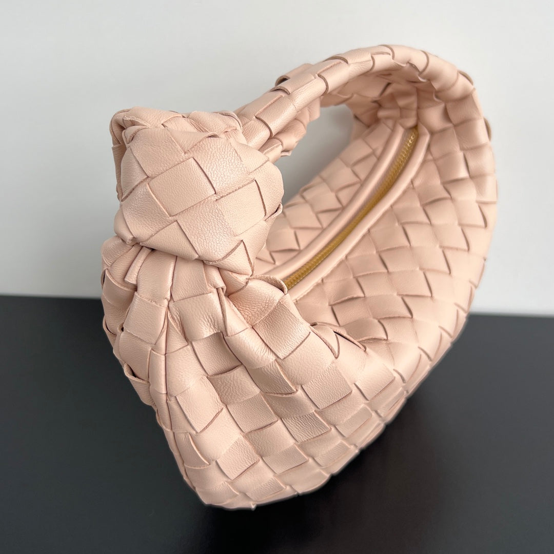 Luxury Bottega Veneta MINI JODIE 28CM IN LIGHT PINK LAMBSKIN