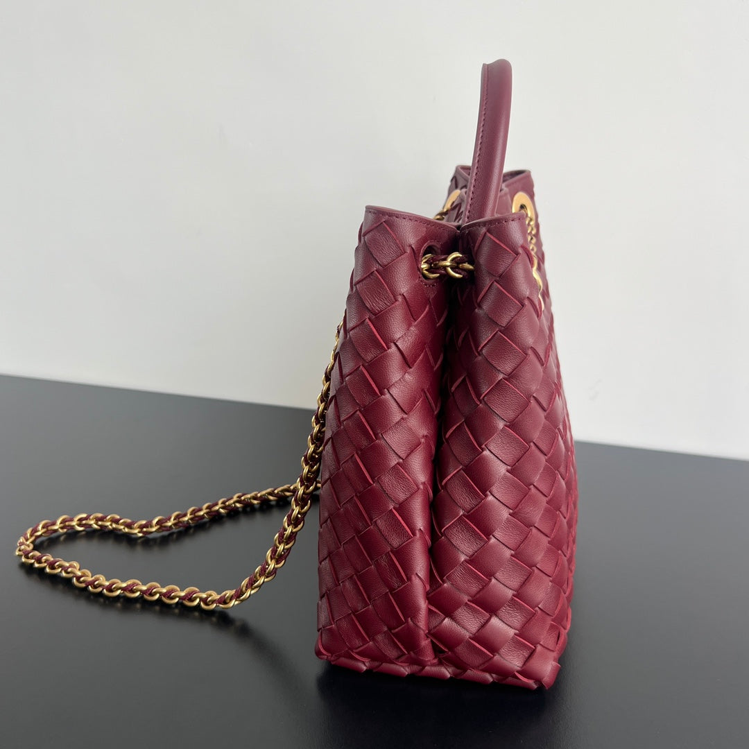Luxury Bottega Veneta bv medium andiamo 32 burgundy lambskin