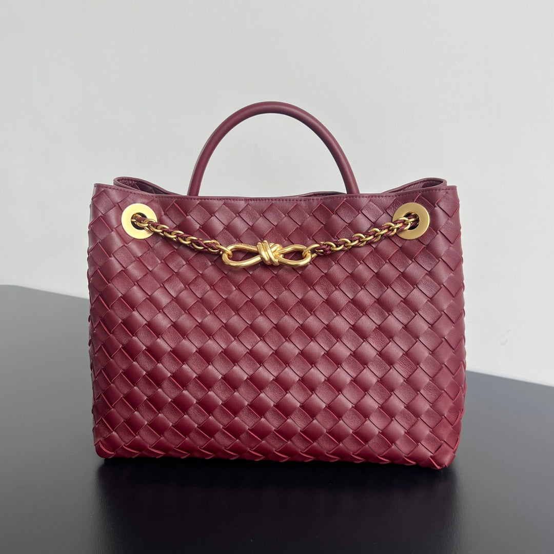 Luxury Bottega Veneta bv medium andiamo 32 burgundy lambskin