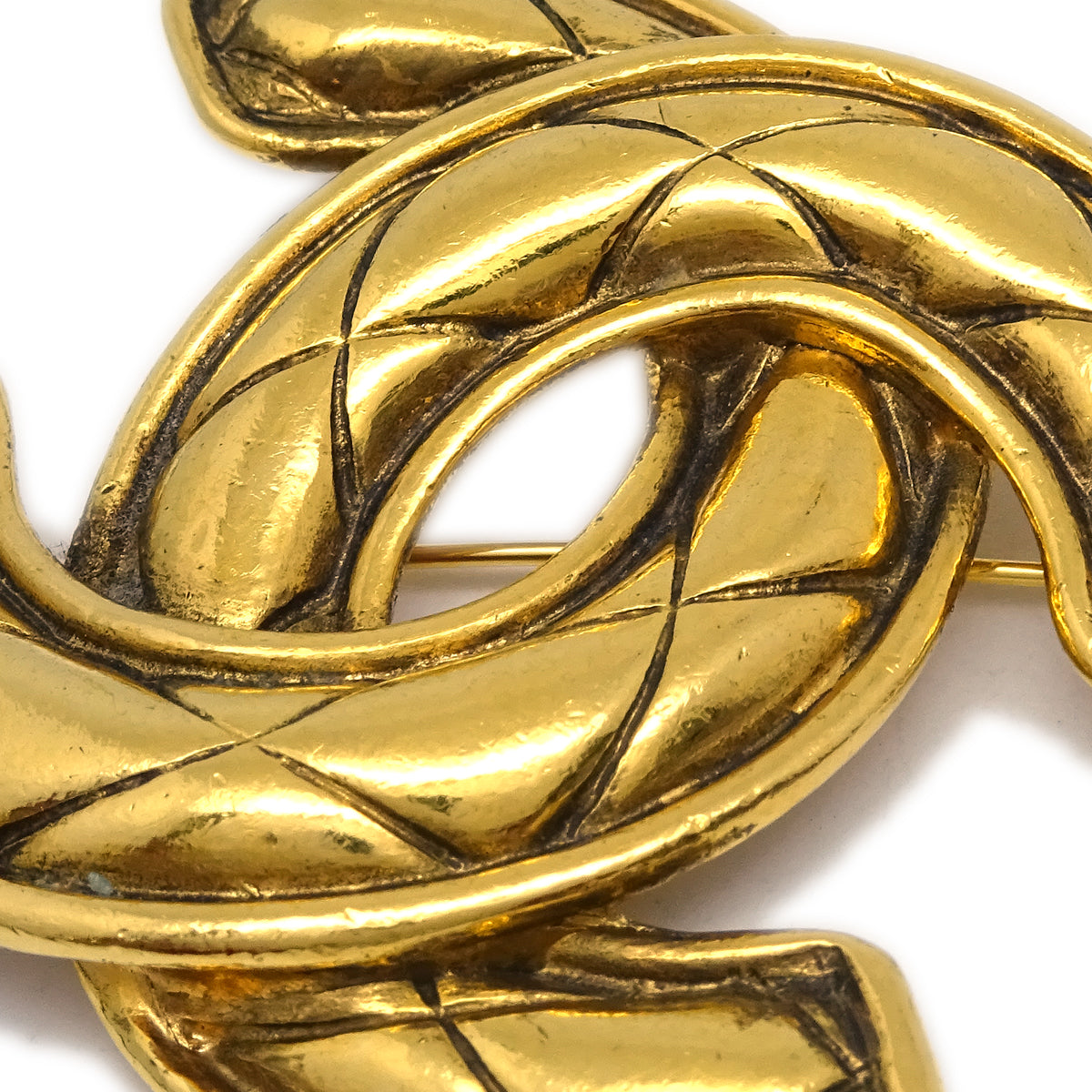 Luxury Chanel Gold CC Brooch Pin 1152